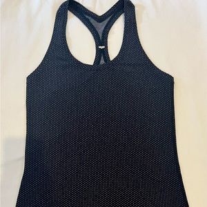 Lululemon navy blue and gray. Dot Racerback tank used great condition